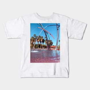 Colorful fountain in downtown Palm Springs Kids T-Shirt